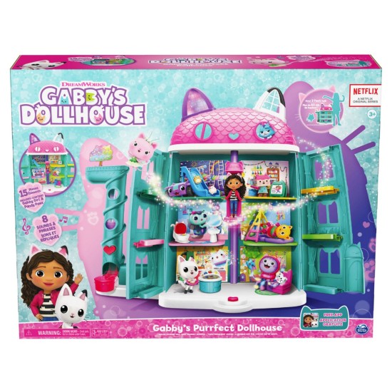DreamWorks Gabby’s Dollhouse Purrfect Dollhouse with 2 Toy Figures and Accessories