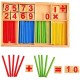  Math Is a Game Cognitive Developmental Toy for Math Area of Montessori Education – Counting and Color Differentiation Game for Pre-K, Kindergarten Toddlers, Kids, Wooden