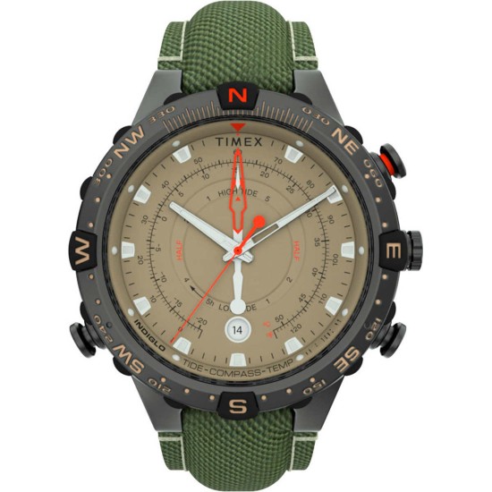  Allied Tide-Temp-Compass Intelligent Quartz Men's Watch, Brown