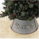 26 Classic Silver Christmas Snowflake Diecut Metal Tree Collar with Light String, Silver