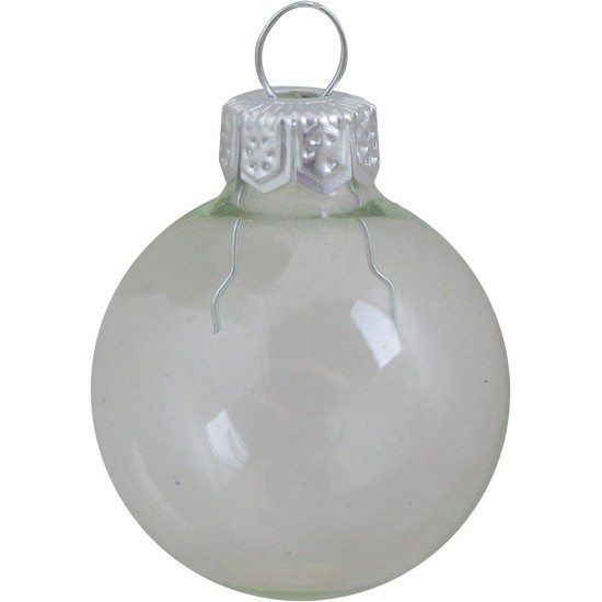 40ct Shiny Clear Transparent Glass Ball Christmas Ornaments, 1.25″ (30mm) (MISSING 20PCS) Set of 20
