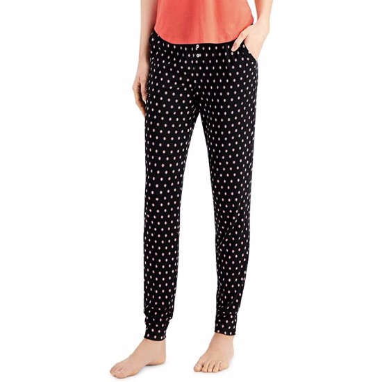  Ultra-Soft Knit Jogger Pajama Pants, Black, X-Small