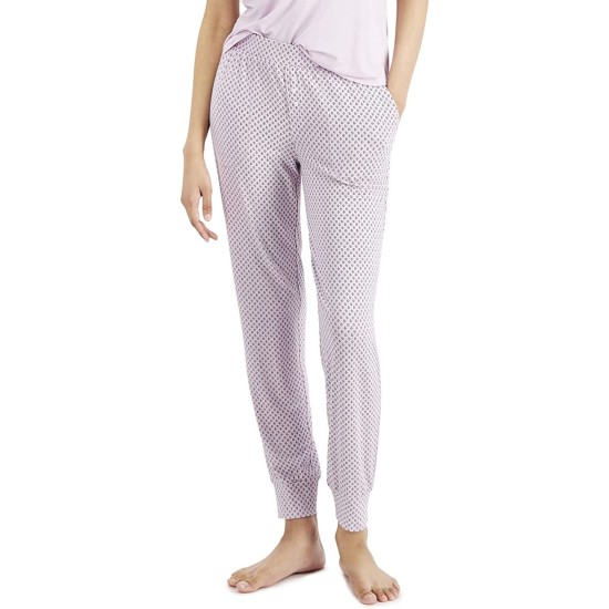  Womens Ultra Soft Knit Pull-On Jogger Pajama Pants, 2X-Large, Purple