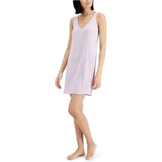  Womens V-Neck Sleeveless Chemise Nightgowns, Lilac, Small