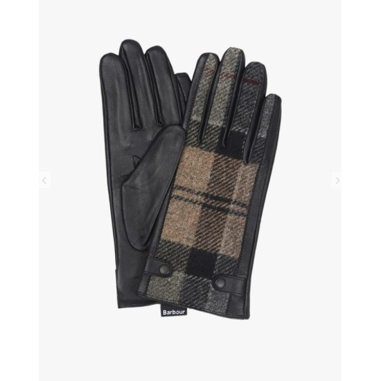 Barbour Galloway Plaid-Panel Gloves
