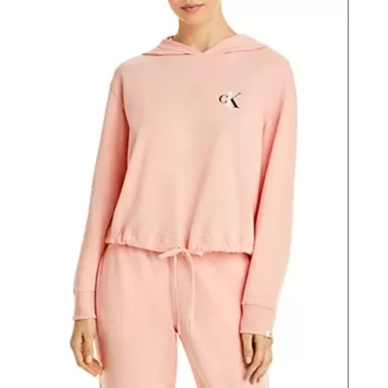  Women’s CK One Cotton Long Sleeve Sweatshirt, Strawberry, Small