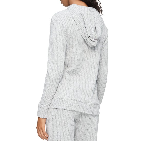  Women’s Sophisticated Lounge Hoodie, Heather Grey, Small