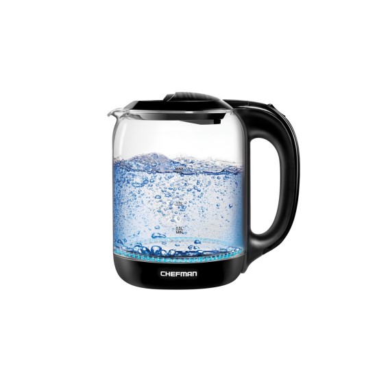  1.7L Electric Glass Tea Kettle with One Touch Easy Operation