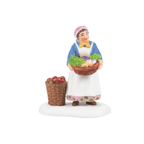  Dickens Village Accessories The Days Fresh Produce Figurine, 2.48 Inch, Multicolor