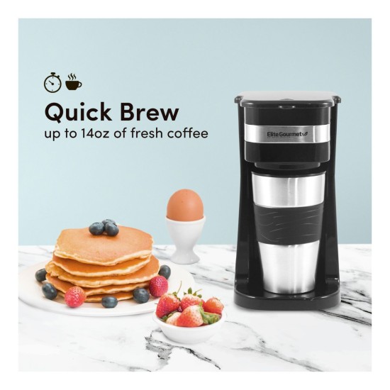  Single Serve Coffee Maker, 12 oz. – Black