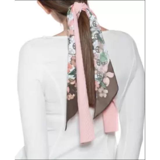  Logo Floral & Solid Twilly Scarf Set