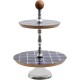 Mozambique 2 Tier Cake Stand, Wood