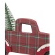  11.81″ L Christmas Wooden Truck Table Decor, Red