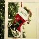  19″ L Dog Christmas Stocking Oversize Handmade Hooked Xmas Fireplace Hanging Stockings Decoration
