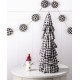  78.74 in. L Black and White Plaid Fabric Garland