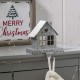  Iron Galvanized House Stocking Holder Fireplace Hanger Christmas Decor, One size, Silver
