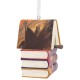 Harry Potter Stacked Books With Wand Christmas Ornament, Multi