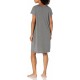  Women’s Fia Short Sleeve Nightgown, Stone Melange, Small