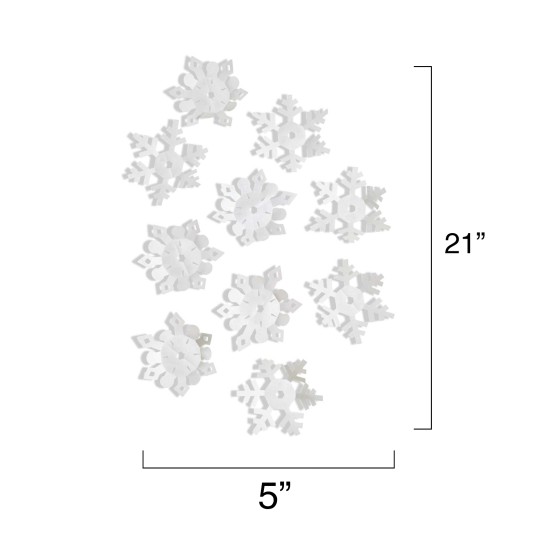  3D Snowflake Wall Decal 10-Pc. Set