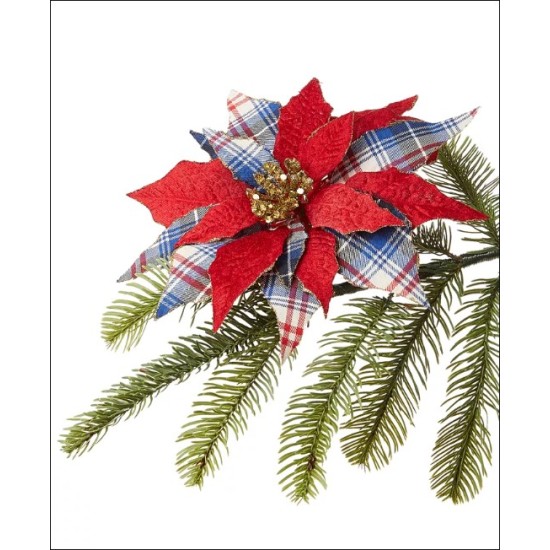 Holiday Lane All Tarted Up Poinsettia Clip-On Ornament