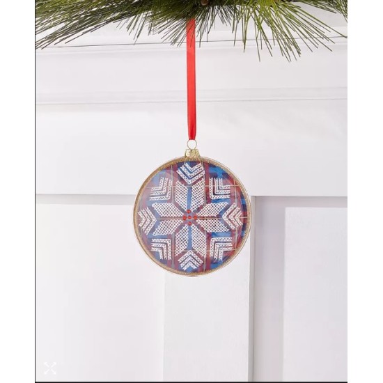 Holiday Lane All Tarted Up Snowflake Disk Ornament