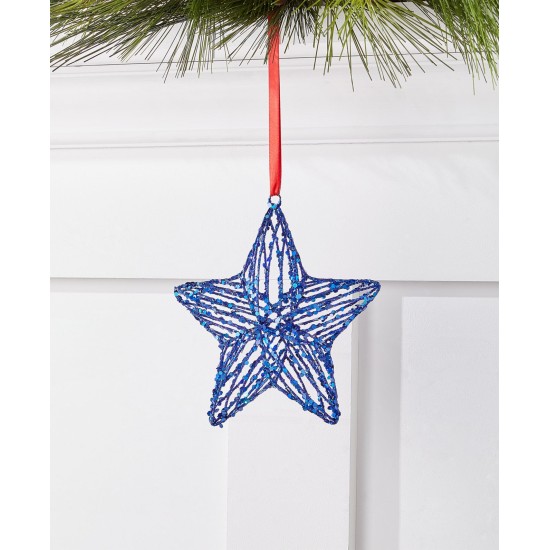  All Tarted Up Star Ornament, Blue