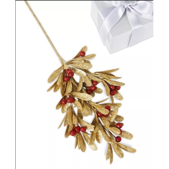 Holiday Lane Christmas Cheer Mistletoe with Red Berries Pick