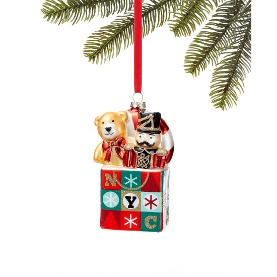  New York Gift Bag with Bear & Nutcracker Ornament, Multi
