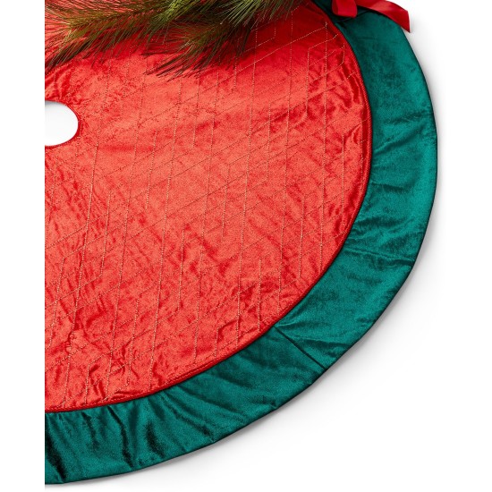  Red Center with Green Border Tree Skirt