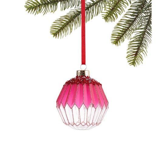  Ruby Holiday Glass Red Ombre Ornament