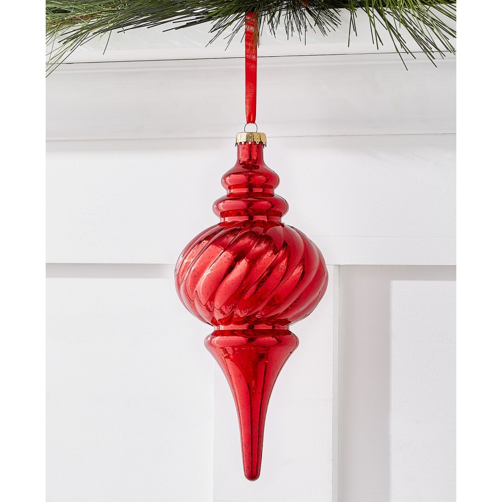 Holiday Lane Ruby Holiday Oversized Red Finial Ornament