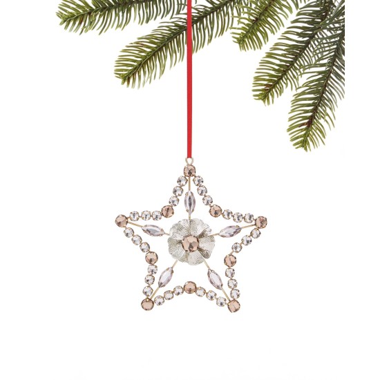  Shimmer and Light Gold-Tone Star Embellished Ornament