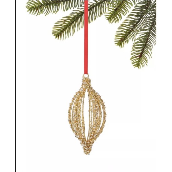 Holiday Lane Shine Bright Gold-Tone Wire Drop Ornament