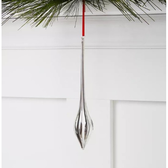 Holiday Lane Snowdaze Glass Icicle Ornament