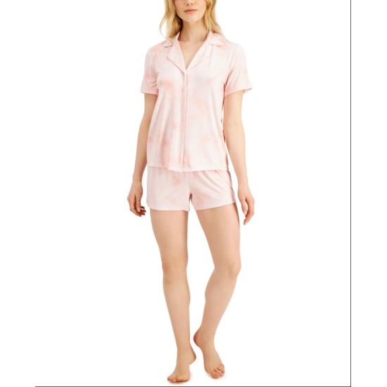  International Concepts Printed Knit Pajama Shorts Set Tie-dye Medium