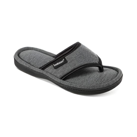  Signature Women’s Jersey Cambell Thong Slippers With Memory Foam, Black