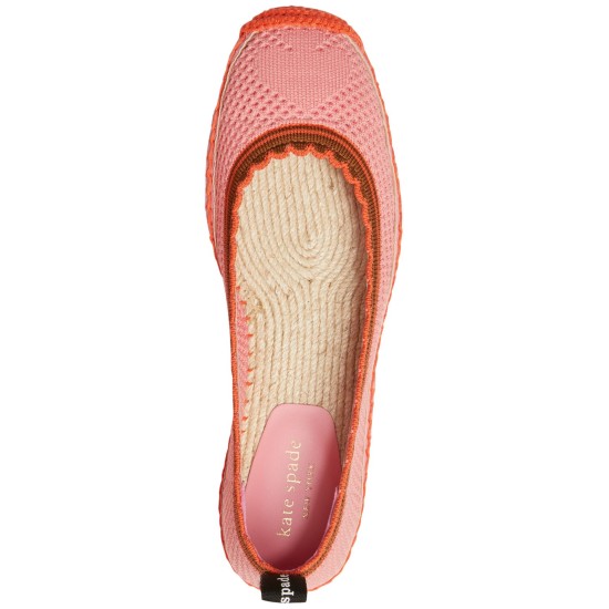  Womens Knottingham Knit Slip On Ballet Flats, Pink, 8 M