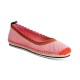 Womens Knottingham Knit Slip On Ballet Flats, Pink, 8 M