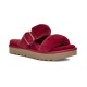  Women’s Furr-Ah Slipper Sandals Women’s Shoes, Berry Red, 9