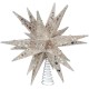  12-Inch Champagne and Silver Glitter Moravian Star Treetop