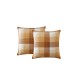  Brandon Plaid 2 Pack Decorative Pillows, 20″ x 20″, Yellow