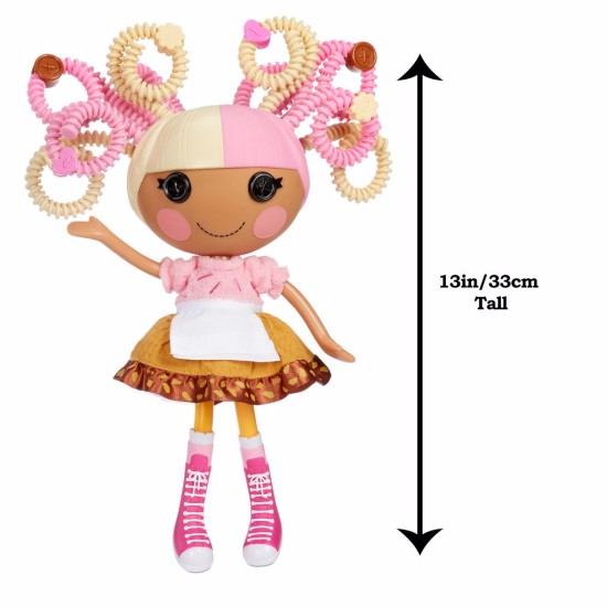  Silly Hair Doll Scoops Waffle Cone with Pet Cat Playset, 13″ Ice Cream Theme Doll with Multicolor Hair & 11 Accessories in Reusable Salon Playset Package, Toys for Girls Ages 3 4 5+ to 103
