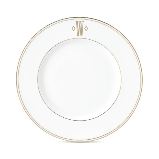  Federal “W” Gold Block Monogram Dinnerware Accent Plate