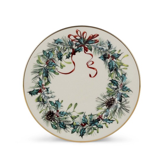  Winter Greetings 6″ Bread and Butter Plate, Green