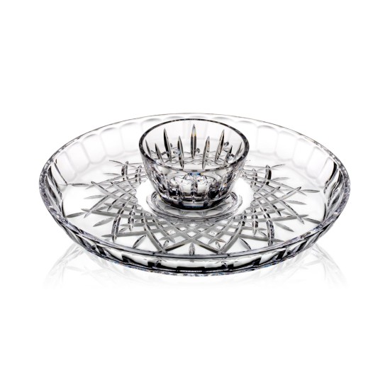  Markham Chip and Dip Platter, 4.9″, Clear