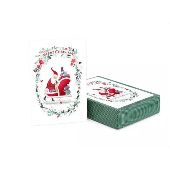  Cute Santa Holiday Set of 18 Boxed Cards