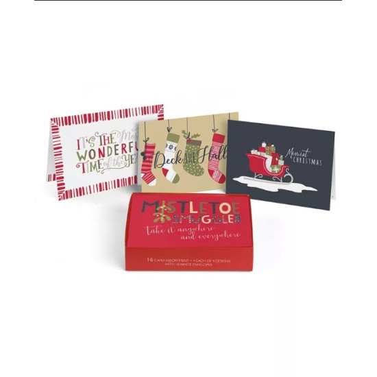  Festive Holiday Assortment Set of 16 Boxed Cards