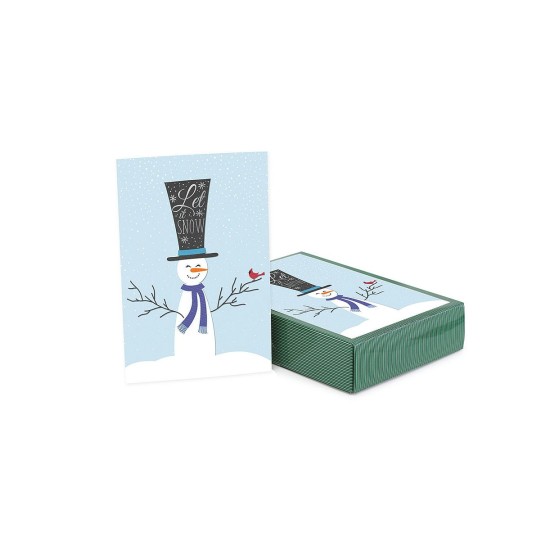  Top Hat Snowman Holiday Set of 18 Boxed Cards
