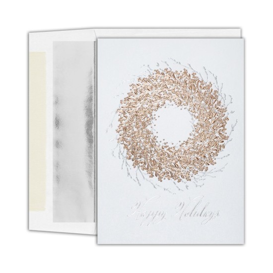  Wreath Holiday Set of 16 Boxed Cards