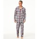 Matching  Men’s Stewart Plaid Christmas Pajama Set, Stewart Plaid, XXLarge